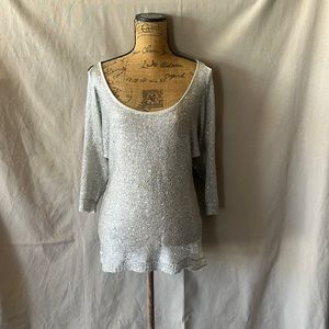 BeBe sparkly knit blouse